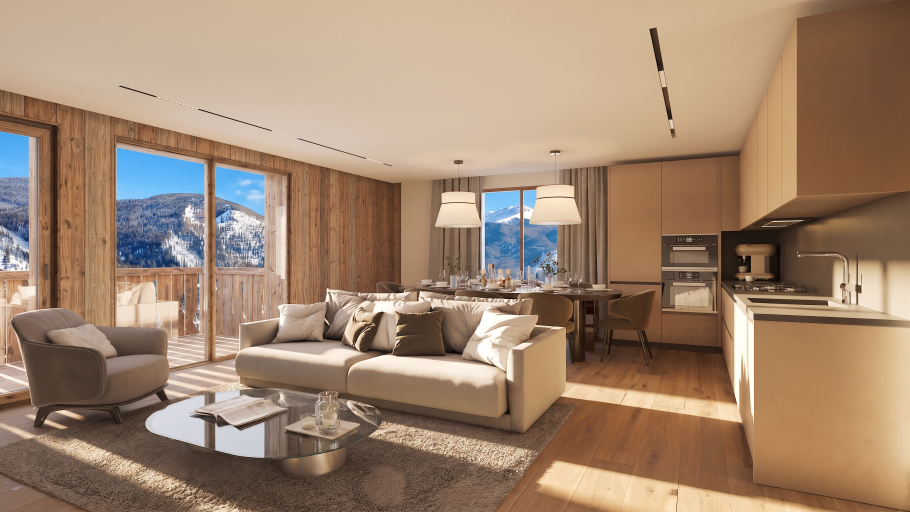 luxury apartment 4 Rooms for sale on MEGEVE (74120)