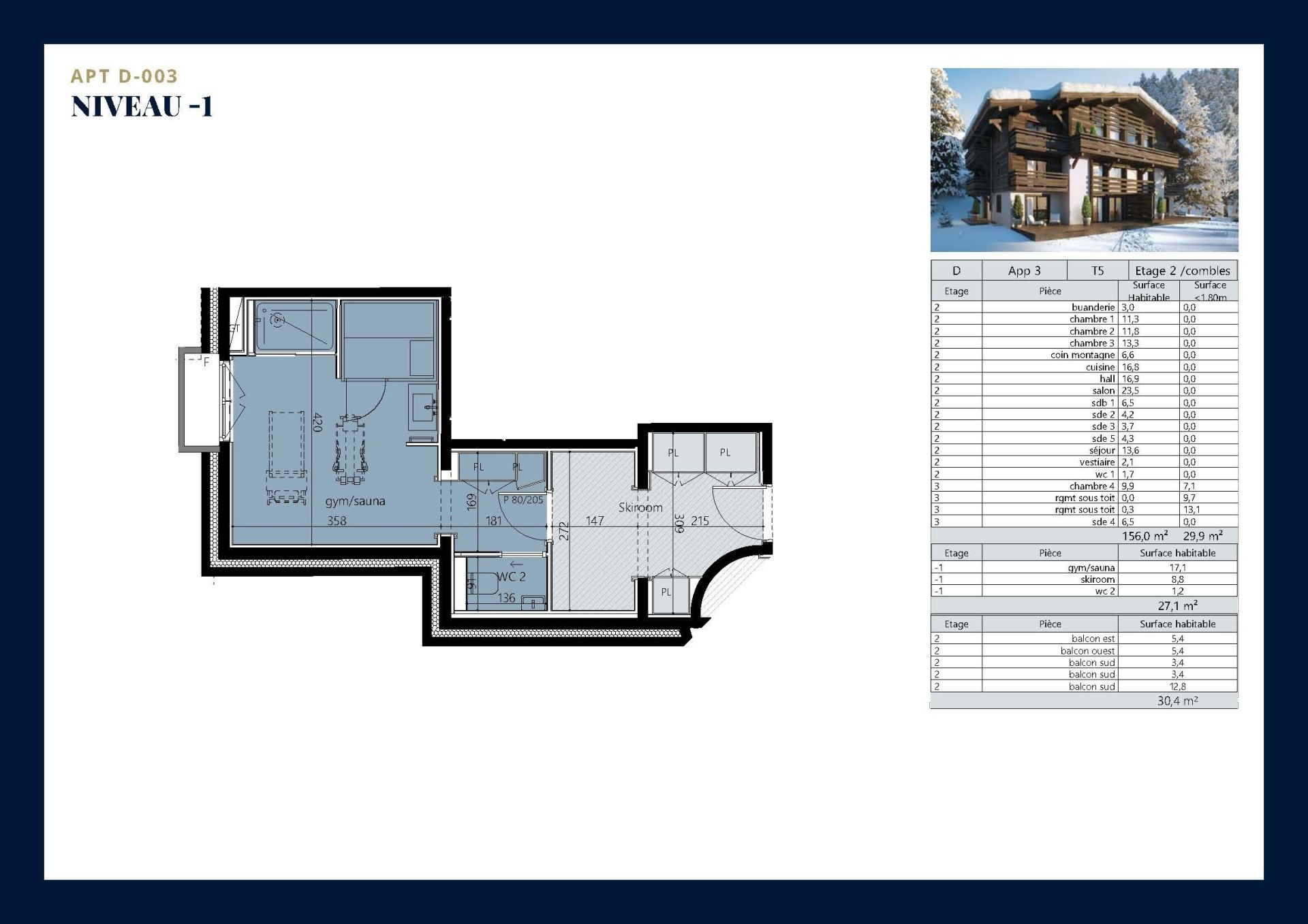 luxury triplex 6 Rooms for sale on MEGEVE (74120)