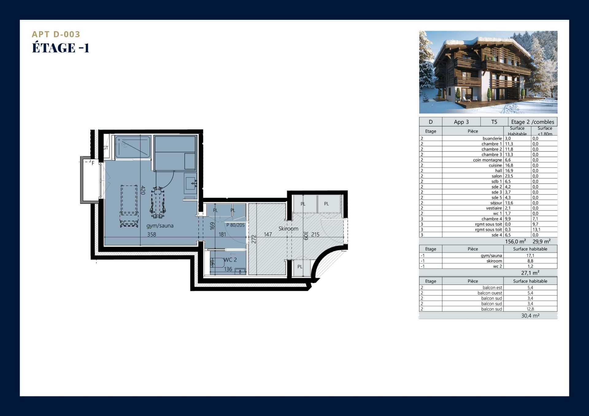 luxury triplex 6 Rooms for sale on MEGEVE (74120)