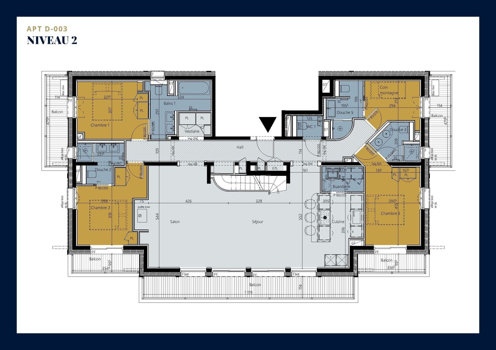 luxury triplex 6 Rooms for sale on MEGEVE (74120)