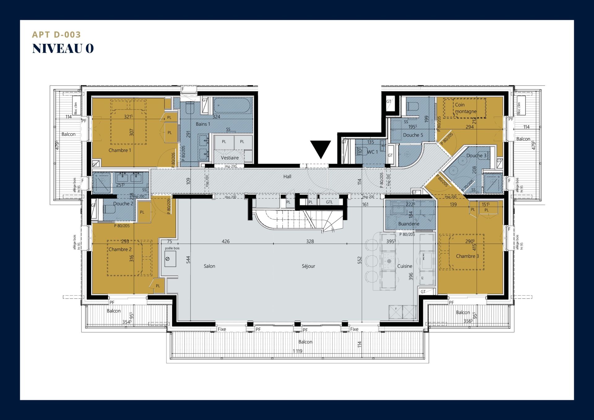 luxury triplex 6 Rooms for sale on MEGEVE (74120)